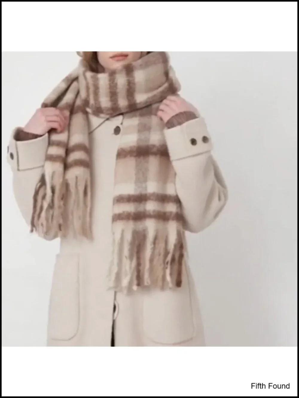 Cashmere Imitation Tassel Scarf Oversized Blanket Shawl Warm Winter Wrap